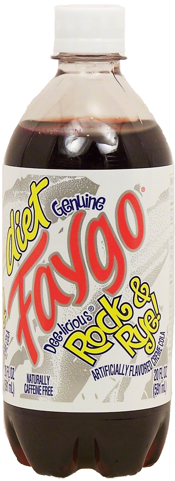 Faygo Rock & Rye! diet flavored creme cola soda, caffeine free, sugar free Full-Size Picture